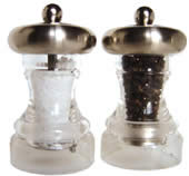 marlux salt and  pepper grinder set 10 cm acrylic